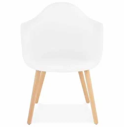 Chaise avec accoudoirs ´OLIVIA´ blanche style scandinave 1