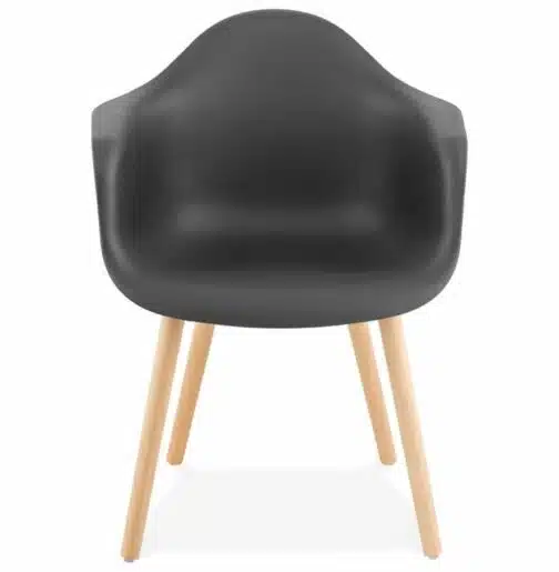 Chaise avec accoudoirs ´OLIVIA´ noire style scandinave 1