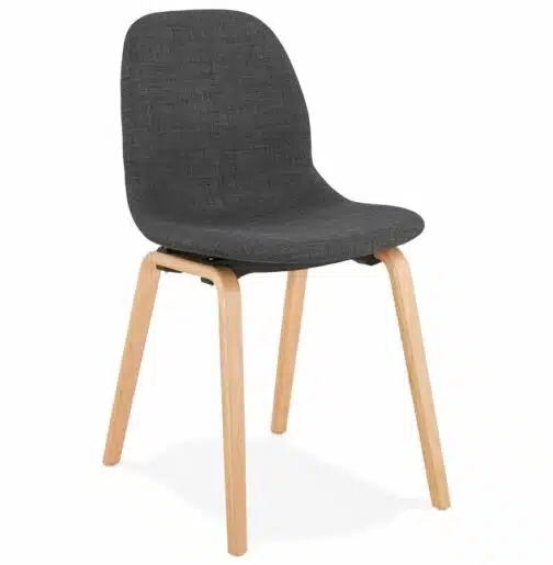 Chaise de salle à manger ´CELTIK´ en tissu gris style scandinave