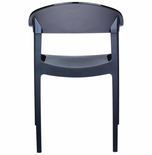 Chaise design ´EMA´ noir en matière plastique 1