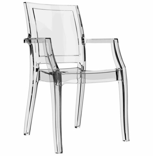 Chaise design ´NALA´ transparente en matière plastique