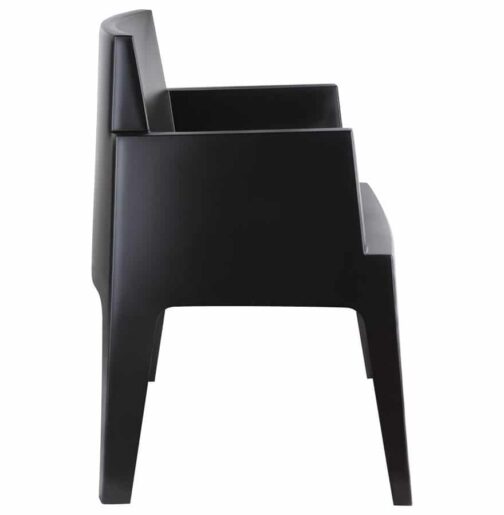 Chaise design ´PLEMO´ noire en matière plastique 1