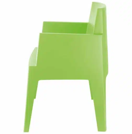 Chaise design ´PLEMO´ verte en matière plastique 1
