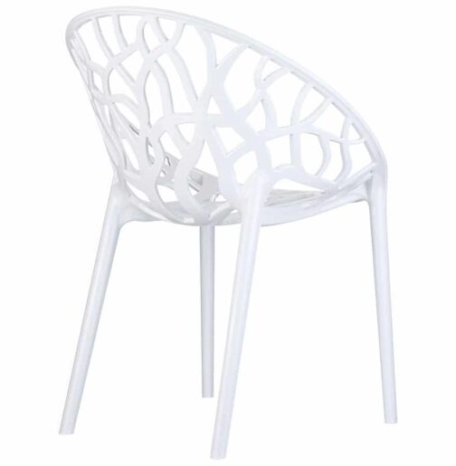 Chaise moderne ´GEO´ blanche en matière plastique 1
