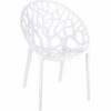 Chaise moderne ´GEO´ blanche en matière plastique