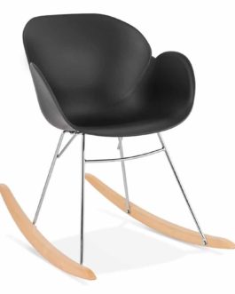 Chaise à bascule design ´BASKUL´ noire en matière plastique
