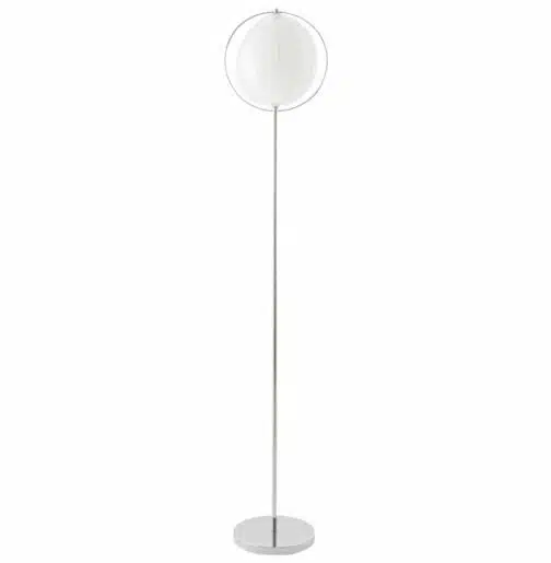 Lampadaire design ´LUNA´ blanc avec lamelles en plastique flexibles