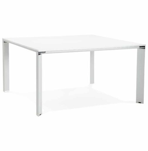 Table de réunion / bureau bench ´XLINE SQUARE´ blanc - 140x140 cm