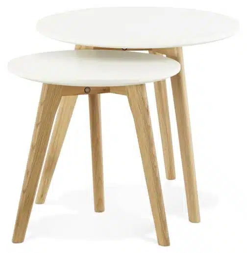 Tables gigognes ronde ´GABY´ style scandinave 1
