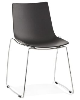 Chaise design ´TRENO´ noire en matière plastique