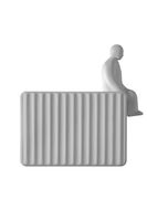 Accessoire / Homme assis - Pour applique Umarell - Karman blanc mat en céramique