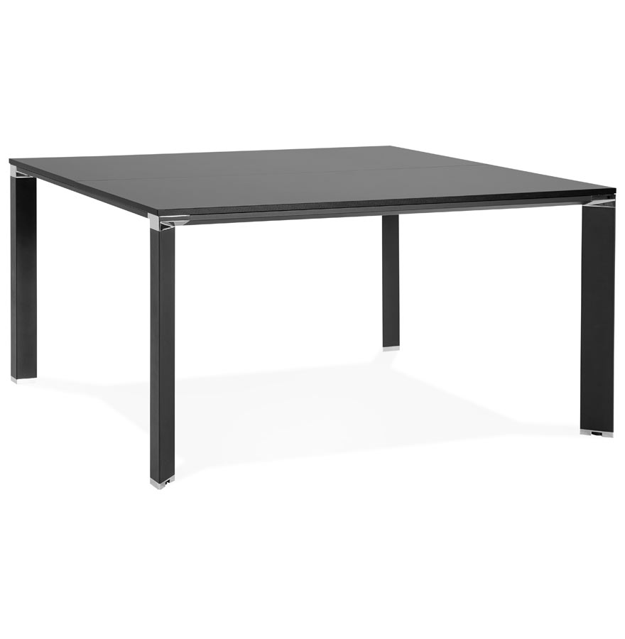 Table de réunion / bureau bench 'XLINE SQUARE' noir - 140x140 cm
