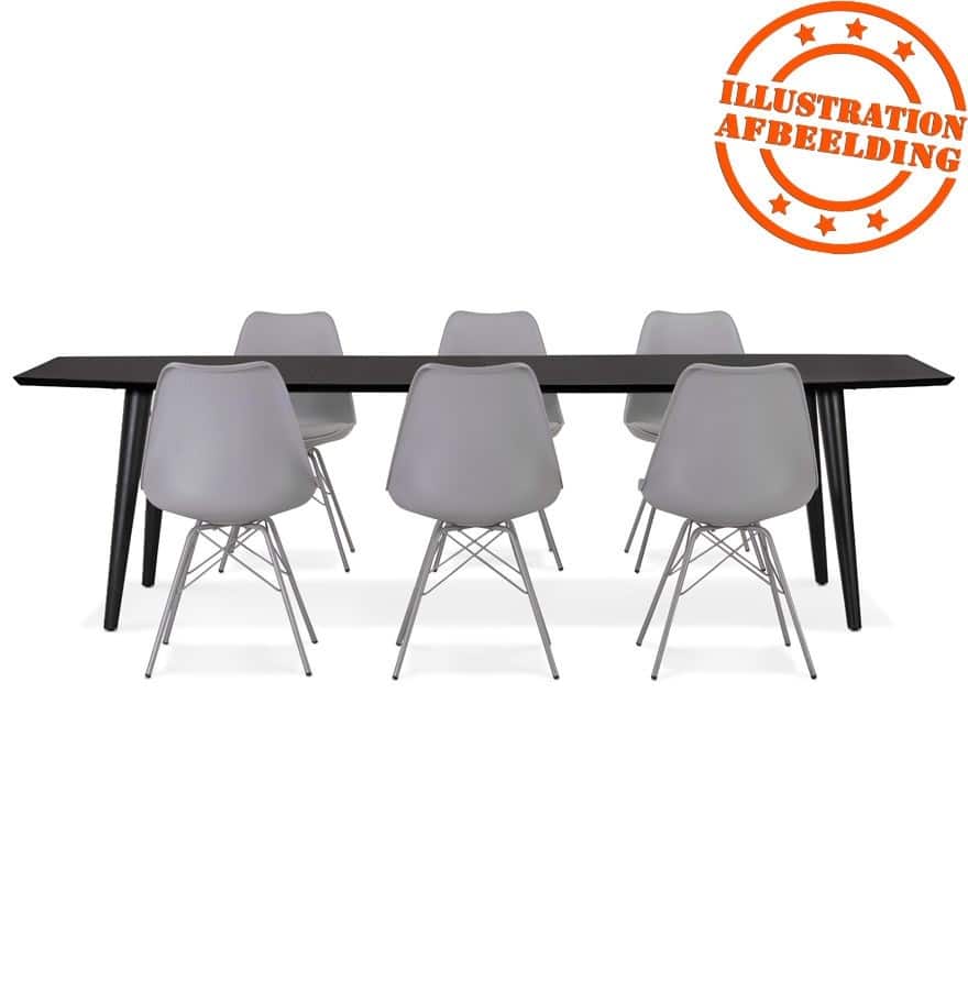 table extensible en bois noir design