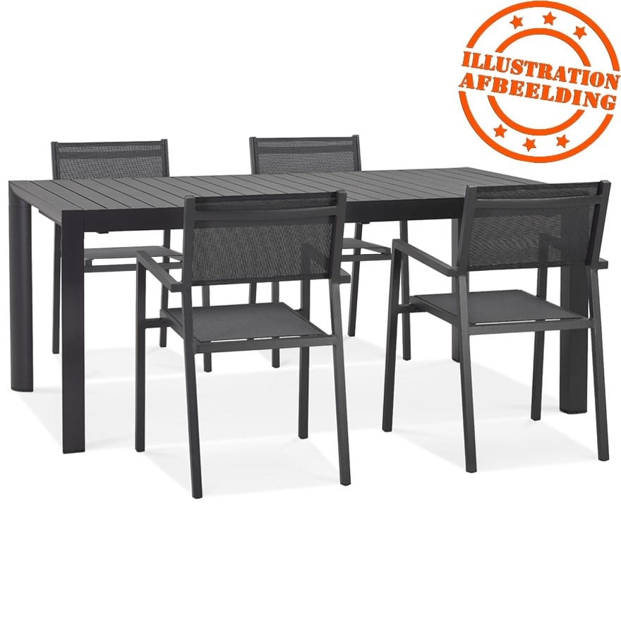 table extensible gris design aluminium