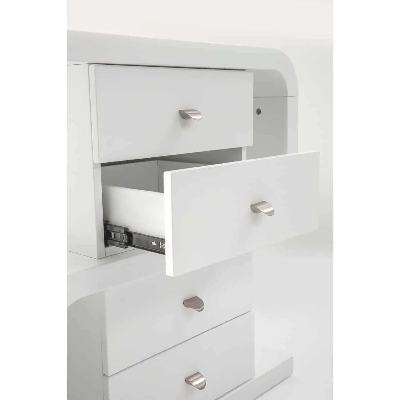 Bureau Snake blanc 4 tiroirs 150x70cm Kare Design
