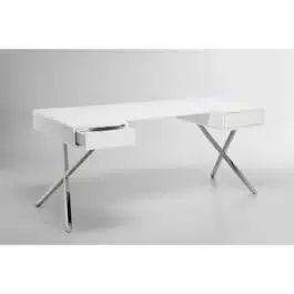 Bureau blanc Insider 2 tiroirs 160×75 cm Kare Design
