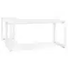 Bureau d'angle design 'BAKUS' en bois et métal blanc - 160 cm