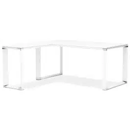Bureau d’angle design ‘XLINE’ en bois blanc (angle au choix) – 160 cm