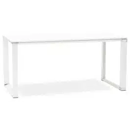 Bureau de direction droit design ‘XLINE’ en bois blanc – 160×80 cm