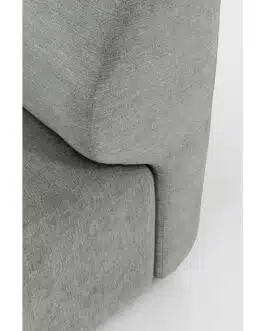 Canapé 3 angles avec pouf Lucca gris droite Kare Design