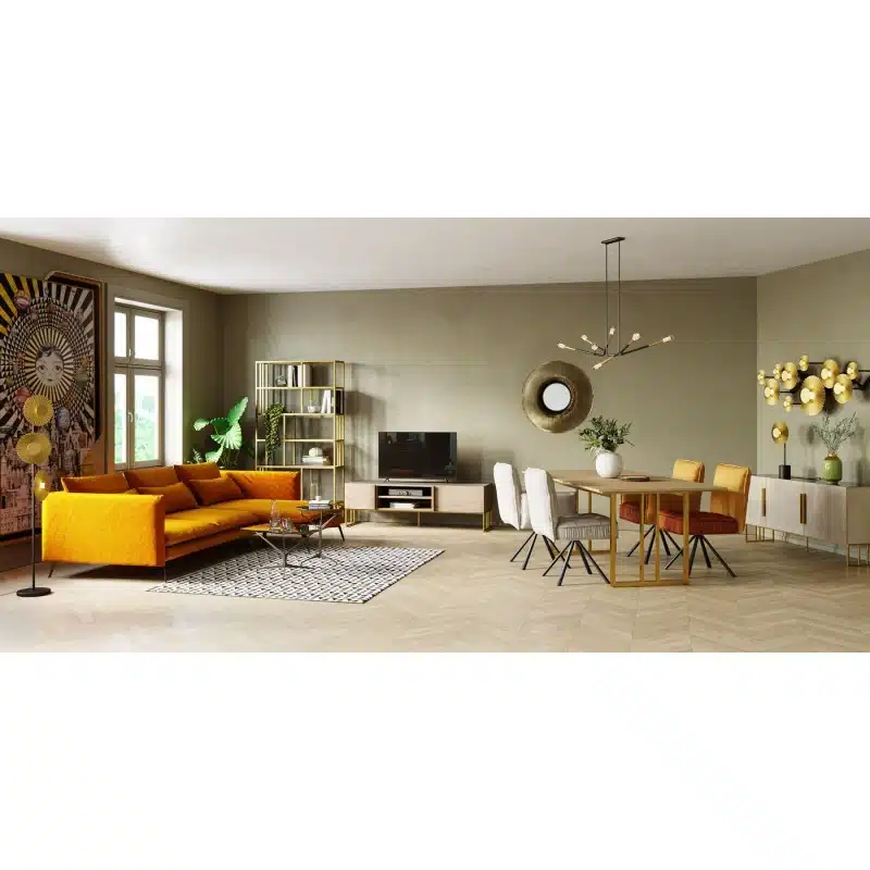 Canapé d'angle Ferrara droite ocre Kare Design