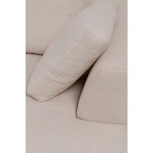 Canapé d'angle Gianna 290cm droite crème pieds chromés Kare Design