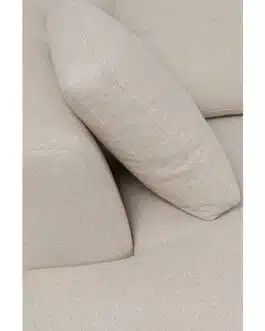 Canapé d’angle Gianna 290cm gauche crème pieds chromés Kare Design