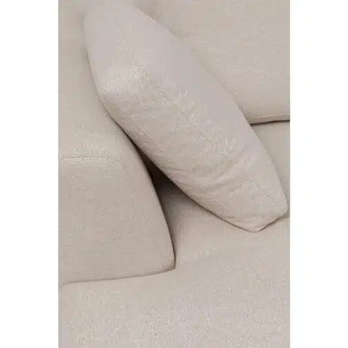 Canapé d'angle Gianna 290cm gauche crème pieds chromés Kare Design