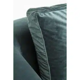 Canapé d’angle Gianna 290cm gauche velours vert pieds noirs Kare Design