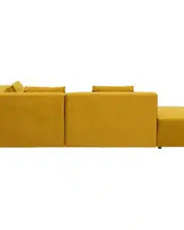 Canapé d’angle Infinity droite velours jaune Kare Design