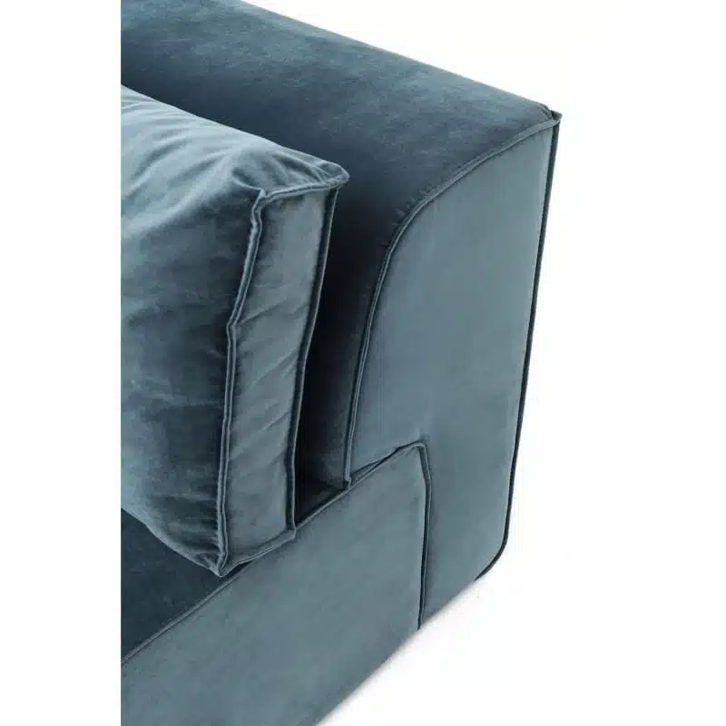 Canapé d'angle Infinity gauche velours océan Kare Design