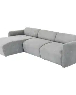 Canapé d’angle Lucca 3 places gris gauche Kare Design