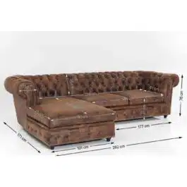 Canapé d’angle Oxford Vintage Rivet gauche Kare Design
