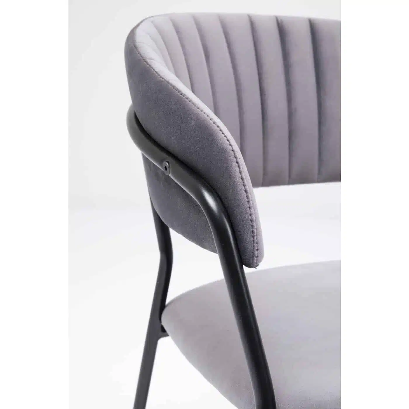 Chaise avec accoudoirs Belle velours gris Kare Design