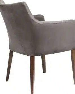 Chaise avec accoudoirs Mode velours gris Kare Design