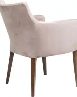 Chaise avec accoudoirs Mode velours rose Kare Design