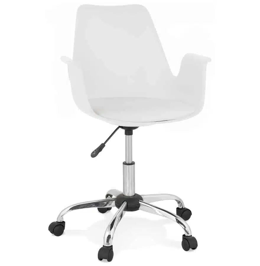 Chaise de bureau avec accoudoirs ‘TRIP’ blanche design