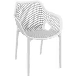Chaise de jardin / terrasse ‘SISTER’ blanche en matière plastique