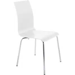 Chaise de salle à manger design ‘ESPERA’ en bois blanche