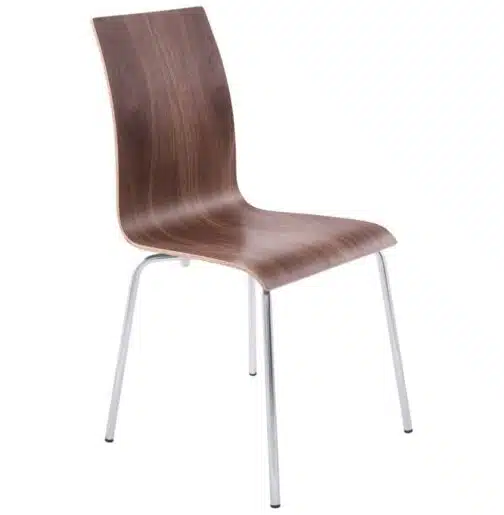 Chaise de salle à manger design 'ESPERA' en bois finition Noyer
