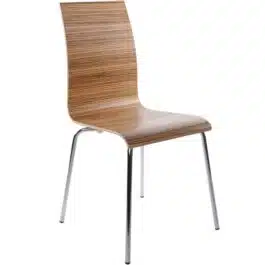 Chaise de salle à manger design ‘ESPERA’ en bois finition Zebrano
