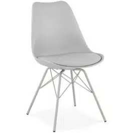 Chaise design ‘BYBLOS’ grise style industriel