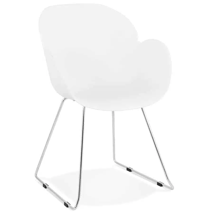Chaise design ‘NEGO’ blanche en matière plastique