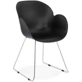 Chaise design ‘NEGO’ noire en matière plastique