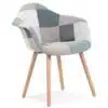 Chaise design avec accoudoirs 'NINA' style patchwork