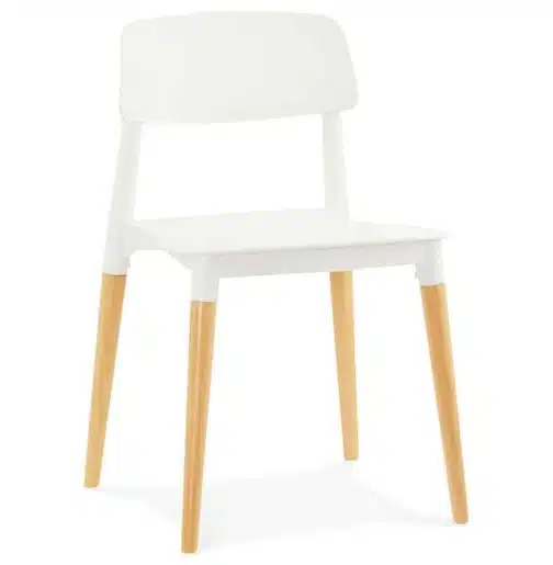 Chaise moderne 'TRENDY' blanche style scandinave