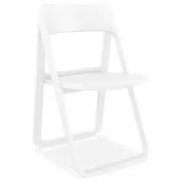 Chaise pliable intérieur / extérieur ‘SLAG’ en matière plastique blanche