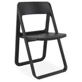 Chaise pliable intérieur / extérieur ‘SLAG’ en matière plastique noire