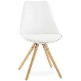 Chaise scandinave ‘GOUJA’ blanche