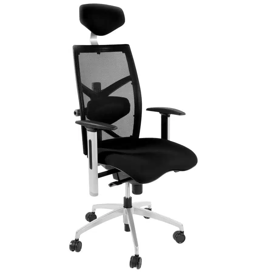 Fauteuil de bureau ergonomique ‘OSLO’ en tissu noir